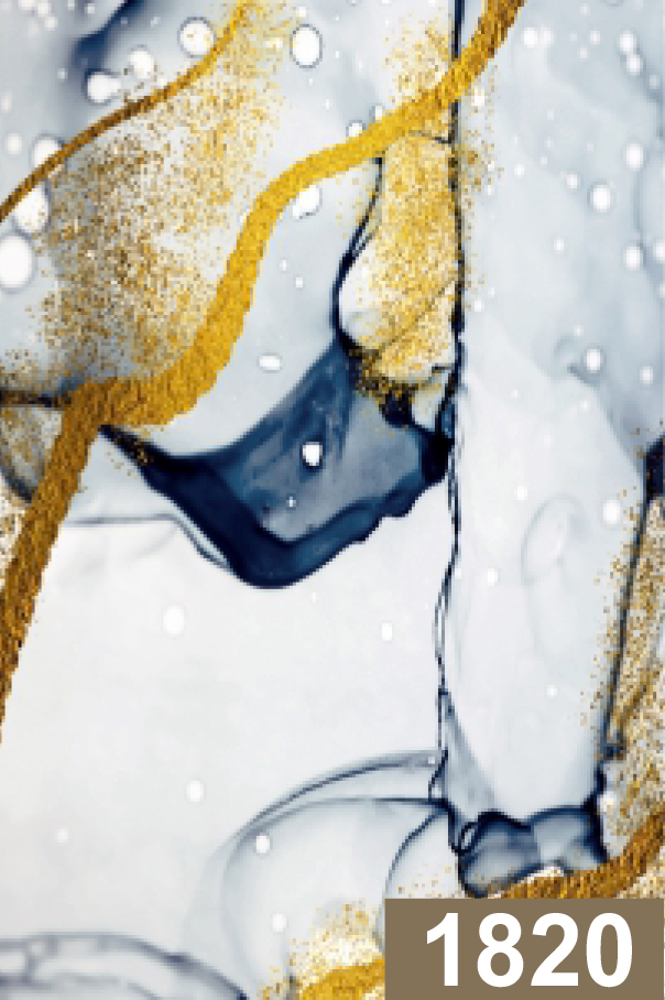 Digital Marble Design 1820 – Luxury Ink Splash with Gold Dust