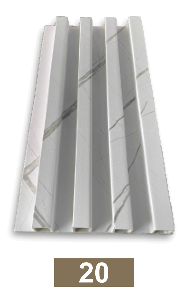 WPC Marble Finish Louver Panel – Design 20 (6" x 9.5 ft)